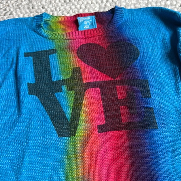 FBZ colorful rainbow sweater Love heart 6 - Picture 2 of 6